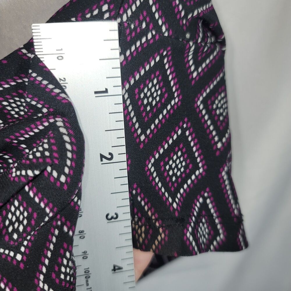 White House Black Market Small Strapless Geometric Romper Black Purple Pockets - Picture 8 of 12